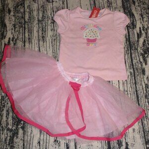 Gymboree Birthday 2T Top TuTu Diaper cover Outfit Set NWT